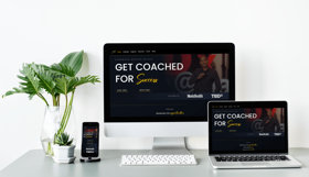 The look of a coach website project we've developed