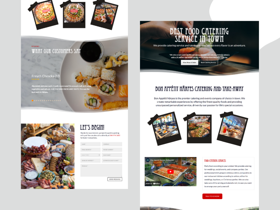 The look of a restaurant website project we've developed