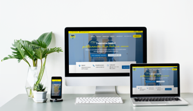 The look of a cleaning company website project we've developed