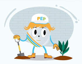 PEP character for Alcon training