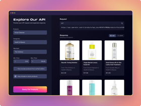 - Shopify app souring product data of thousands of stores
- Store and process data to DB
- Build UI to interact with DB