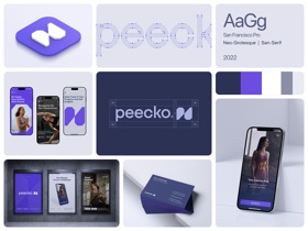 Brand Identity Design for Peecko — Fitness & Wellness mobile app helping companies improve their employees' mental and physical health.