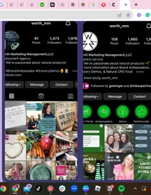 Instagram Account rebrand. As you can see here, their profile is more consistent.

The goal here is when people look you up, they know what you are/do