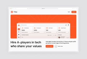 SaaS website design concept