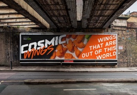 In 2020, Applebee's introduced Cosmic Wings, a bolder wing concept with Cheetos, for virtual kitchens, featuring an 80's inspired identity.