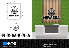 New Era is a dispensary that requested the service of One Marketing Group for the signage of their business both internally and externally. 

