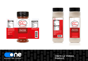 La Valiosa spice label design.