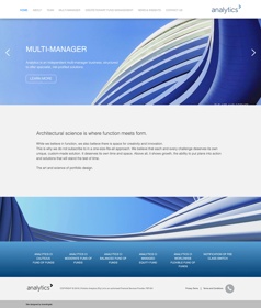 Analytics landing page
