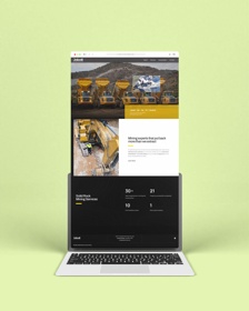 Mockup display of Jabali Mining Services Website