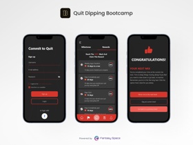 Quit Dipping is an interactive app that helps users to quit smoking and maintain a healthy lifestyle. 