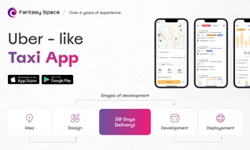 We specialize in creating Uber-like Taxi Apps. The App can be an all-in-one platform with taxis, couriers, trucks, and more. 