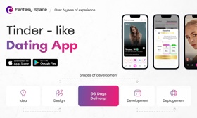 We specialize in creating Tinder-like dating apps with customized designs for your unique solution. We can add any additional features, for ex. reels