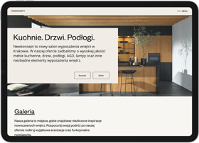 Design mockup of NewKoncept - a Interior fitting contractor