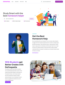 Home Page of a Large Tier Packaged Website developed for DefinePedia