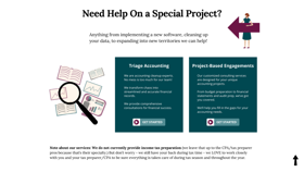 Triage Accounting, Data Clean Up, Data Mining, and Project-Based Engagements