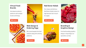 Example website in desktop view