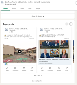 Example of one of our clients LinkedIn page