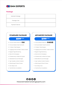 Both packages offer a range of services aimed at enhancing your online presence and driving engagement.