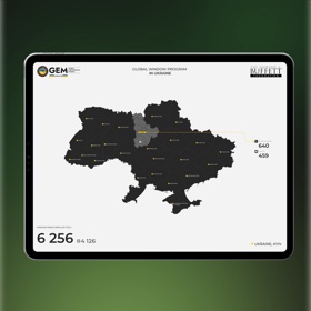 The image of the main page features an interactive map.