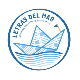Logo for a communal library "Letras del mar" / "Letters of the ocean"