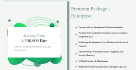 Ideal For: Established Enterprises And Large Organizations. Starting From