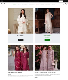 We have built a premium e-commerce platform showcasing elegant, modern, and festive-ready fashion collections for a seamless shopping experience.