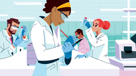 Style frame for Illumina explainer video project