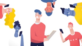 Style frame for I Give Away explainer video project