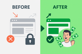 Showing before and after CRO Review from CRO