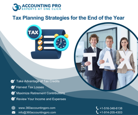 Tax services offered by 360 Accounting Pro Inc