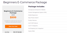 Suitable for small startups who are looking to sell products online.