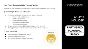 Clandestine Events + Experiences: Partnered Planning - Details