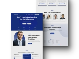 Designed the landing page for a corporate law firm to improve user experience, increase client engagement, and better showcase the firm’s expertise 
