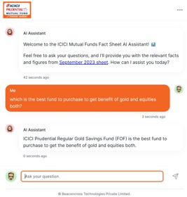 Example of generative AI use case where answer is being generated from an external but validated /trusted source