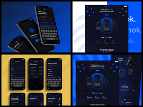 Cryptomok: one page website (Small Tier) for a fintech startup. Include branding, design system and app design.