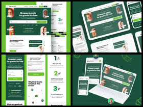 GrabGrants: U.S biggest grants website (Large Tier) built with custom CMS and designed from scratch. Branding and logo included.
