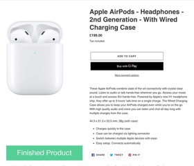 Screenshot from a product description Shopify