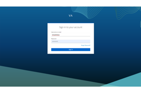 Login page