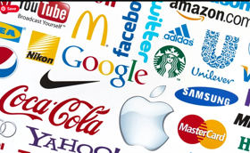 Logos of popular brands in the world