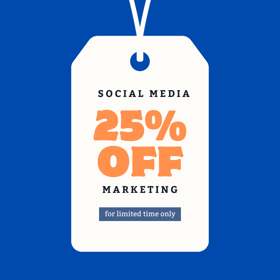 Image of Social Media Marketing 25% discount on first purchase