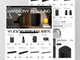 Sleek e-commerce platform for premium audio devices, combining cutting-edge design and UX to enhance product discovery and purchases.
