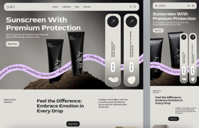 Luxurious e-commerce site for Solèr sunscreen, showcasing all-natural products with sleek design, intuitive UX, and premium branding focus.