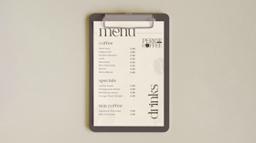 We design stylish, custom menus that reflect your brand's personality—perfect for cafes, restaurants, and more!