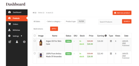 Azil Store vendor dashboard allowed artisans to manage products, track orders, and monitor sales easily.