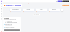 Dashboard interface of the software
