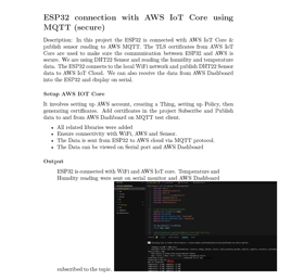 AWS IoT Core using MQTT