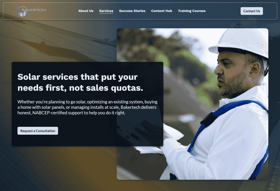 Website strategy, content, and Webflow development for Bakertech, a NABCEP-certified solar consulting firm from Florida, US.