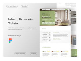 A Renovation services website with 10+ Screens