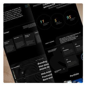Rest of the sections of a software agency landing page