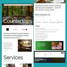 COUNTERTOP Website redesign for a kitchen installation design